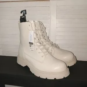 No Boundaries Shoes White Combat Boots Poshmark